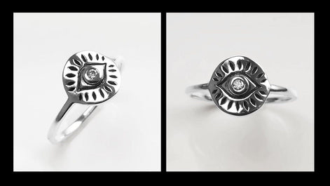 Third Eye Ring, Sterling Silver, Evil Eye Ring, Witch Ring, Evil Eye Jewelry, Witchy Ring, Chakra Open Eye Protection Amulet, Tarot Ring