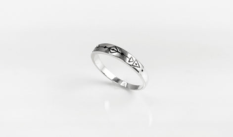 Forward Arrow Ring, Sterling Silver 925, Moving Forward Tattoo Engraved Band Ring, Native Indian Symbol Jewelry, silver Ring, Silver Band