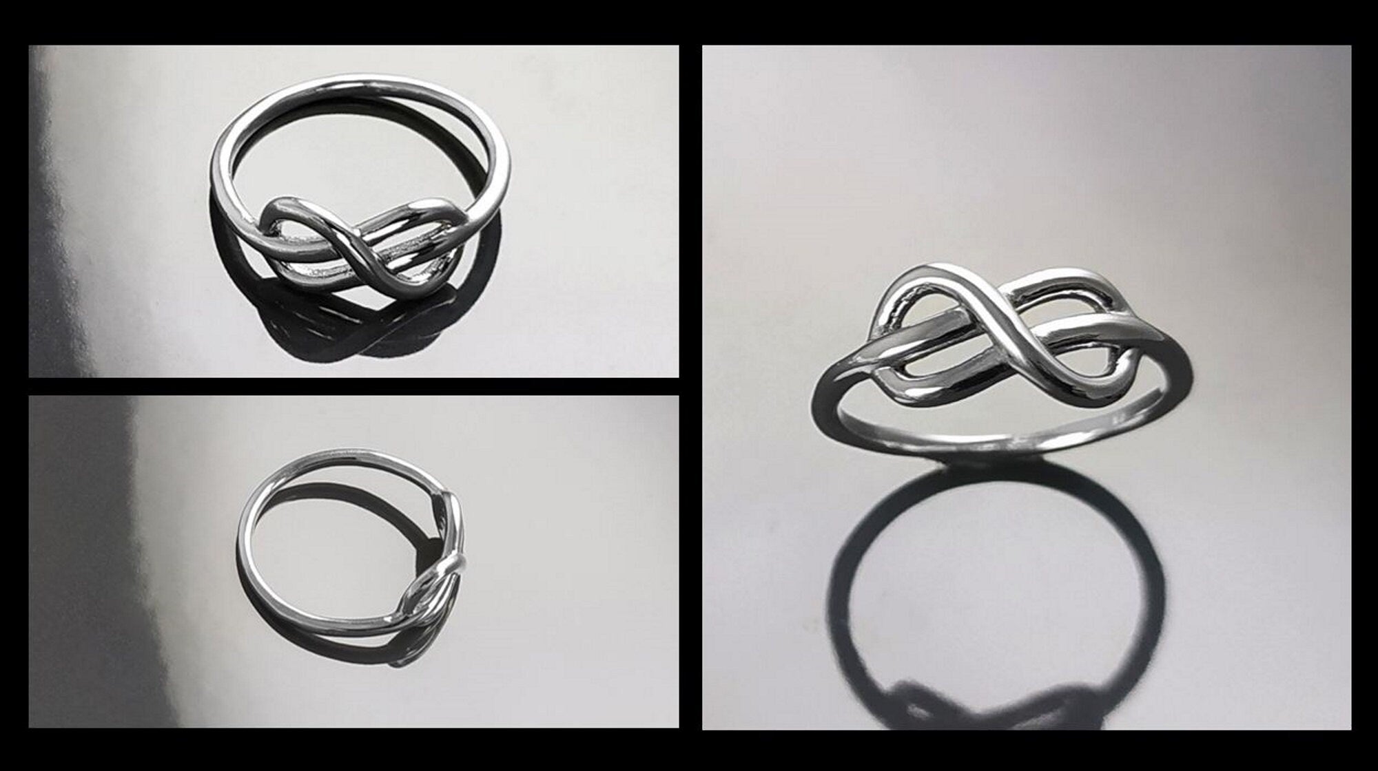 Celtic Promise Ring, Sterling Silver, Infinity Ring, Knot Norse Celtic Crossing Band, Infinite Ring, Sign of Eternal Love or Friendship Gift
