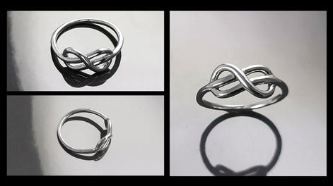 Celtic Promise Ring, Sterling Silver, Infinity Ring, Knot Norse Celtic Crossing Band, Infinite Ring, Sign of Eternal Love or Friendship Gift
