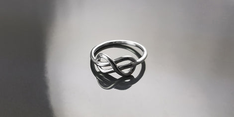 Celtic Promise Ring, Sterling Silver, Infinity Ring, Knot Norse Celtic Crossing Band, Infinite Ring, Sign of Eternal Love or Friendship Gift