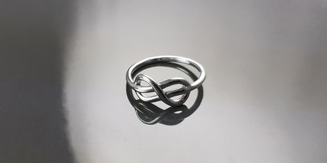 Celtic Promise Ring, Sterling Silver, Infinity Ring, Knot Norse Celtic Crossing Band, Infinite Ring, Sign of Eternal Love or Friendship Gift