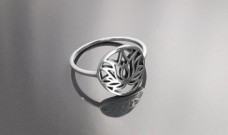 Bague Lotus, argent 925, bijou spirituel bouddhiste zen, bague yoga, bague mandala, bague chakra ouvert, cadeau esprit oriental asiatique