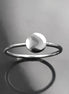 Round Ring, Sterling Silver, Lunar Band, Cosmic Disc Jewelry, Stellar Round Pad ring, Astronomical Disk Ring, Full Moon Spot Ring,