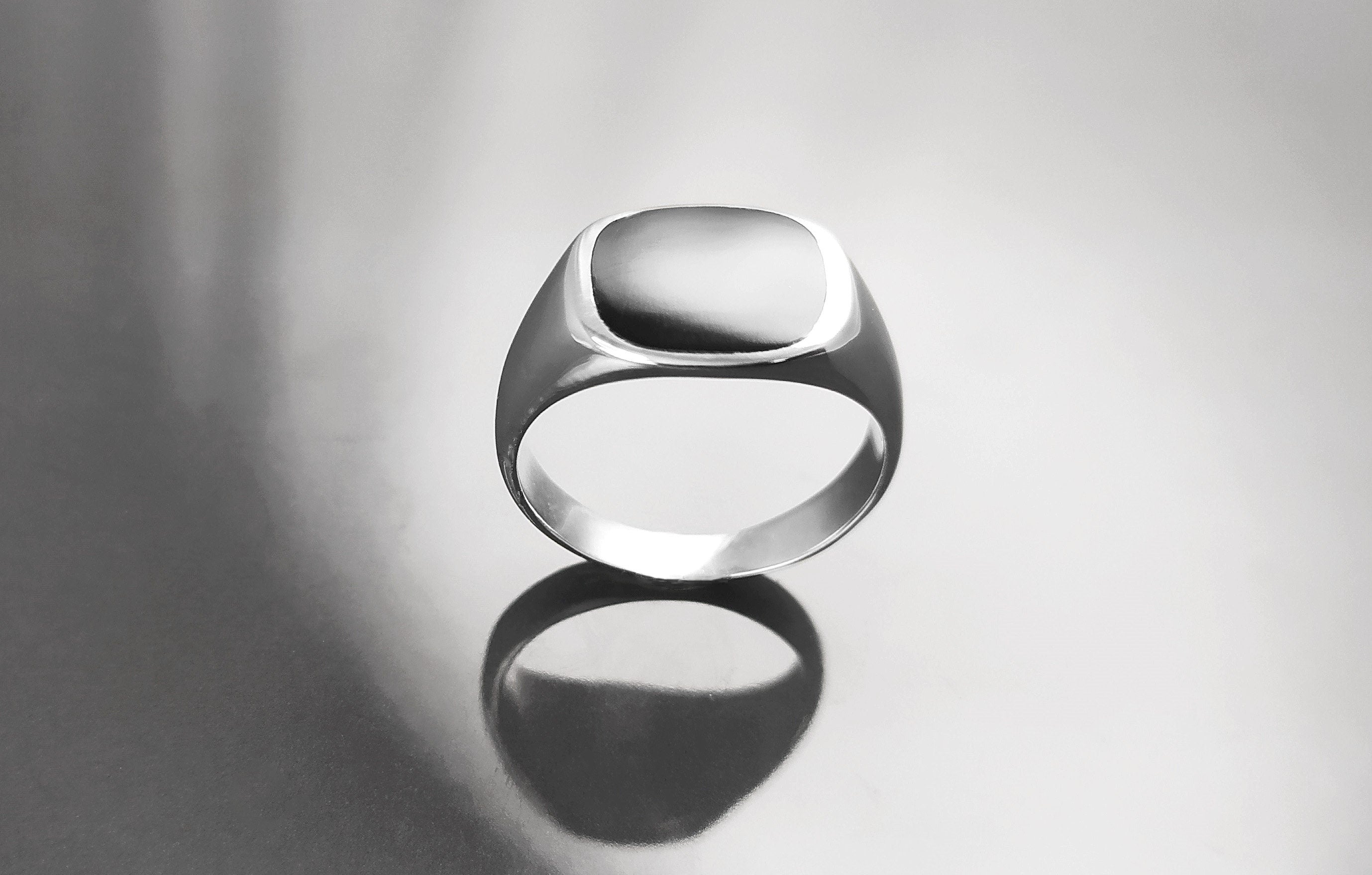 Sterling Silver Black Onyx Signet Ring – Modern Hipster Jewelry