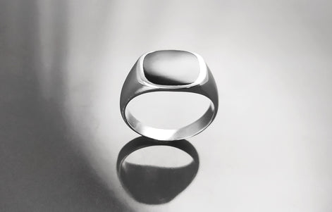 Sterling Silver Black Onyx Signet Ring – Modern Hipster Jewelry