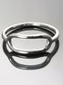 modern geometrical ring, sterling silver, horizontal ring, Oval Hollow minimalist jewelry, dainty everyday jewelry, stacking circle ring