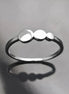 Round Ring, Sterling Silver, Discs Ring, Dainty Beaded Studded Band Ring, Geometric Rounds ring, Modern minimalist Jewelry, Gift