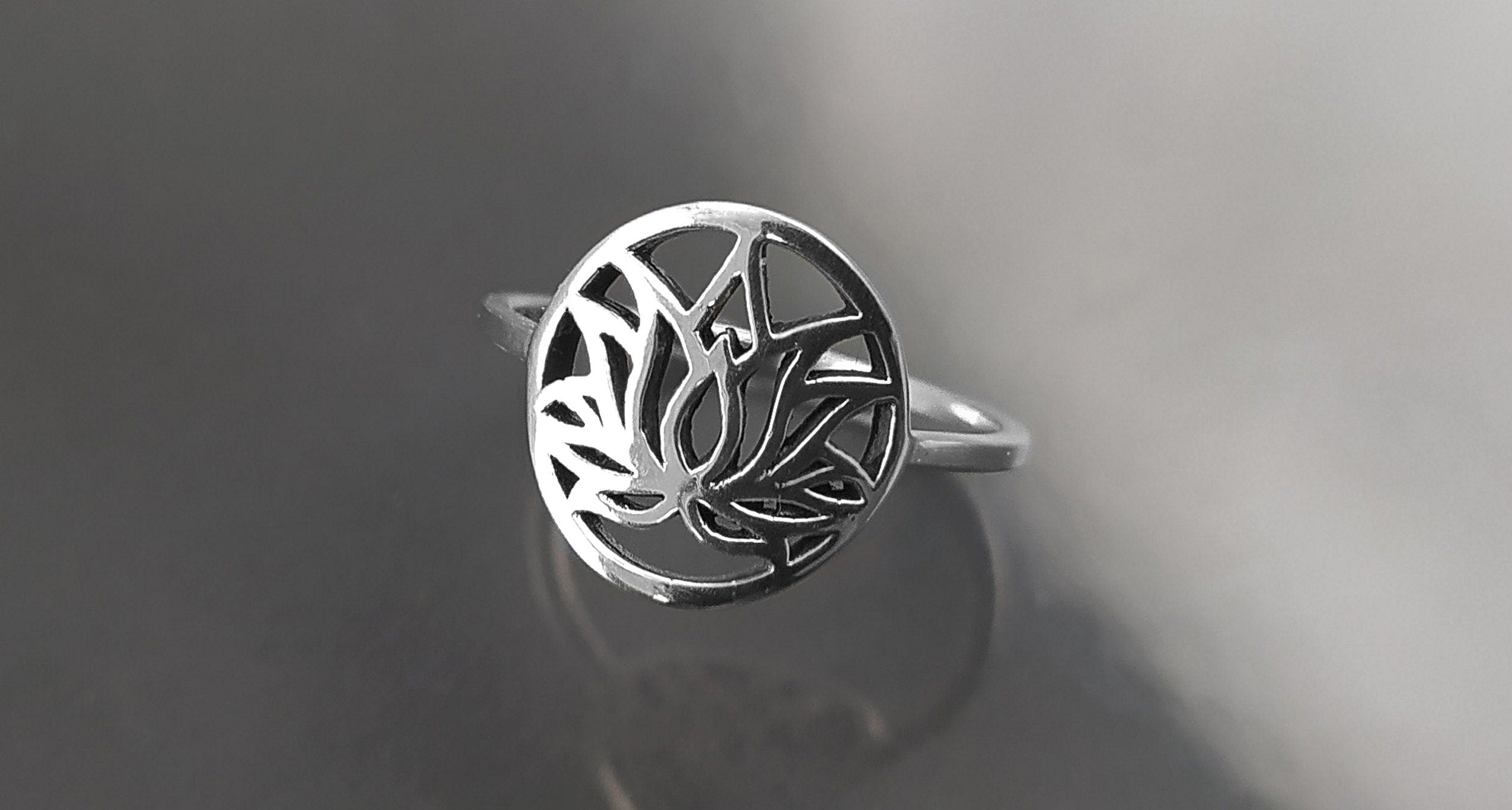 Bague Lotus, argent 925, bijou spirituel bouddhiste zen, bague yoga, bague mandala, bague chakra ouvert, cadeau esprit oriental asiatique