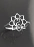 Lotus Yin Yang Ring, Sterling Silver, Spiritual Jewelry, Oriental Asian Zen Jewelry, Balance Yoga Ring, Mandala Spirit Ring