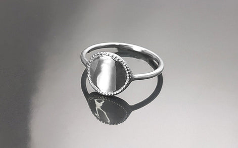 Initial Ring, Sterling Silver, Braided Round Initials Coin, Engraving Letters, Personalized engravable Letter Jewelry, Customizable Gift