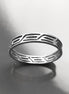 Openwork Band Ring, Sterling Silver, Unisex Modern Ring, Open Lace, Contemporary Greek Key Frieze, Women Men gift