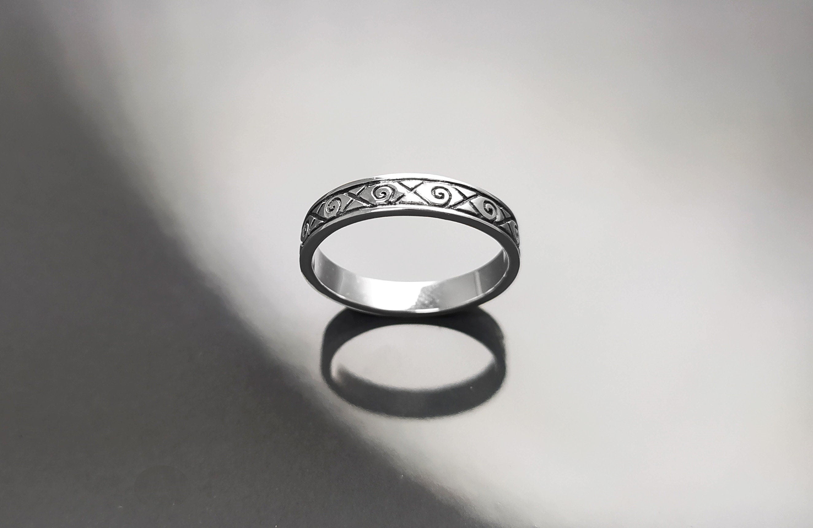 Viking Ring, Sterling Silver Unisex Ring, Original Norse Promise Ring, Alternative Wedding Jewelry, Mixt Tribal Band, Celtic Crossed Ring