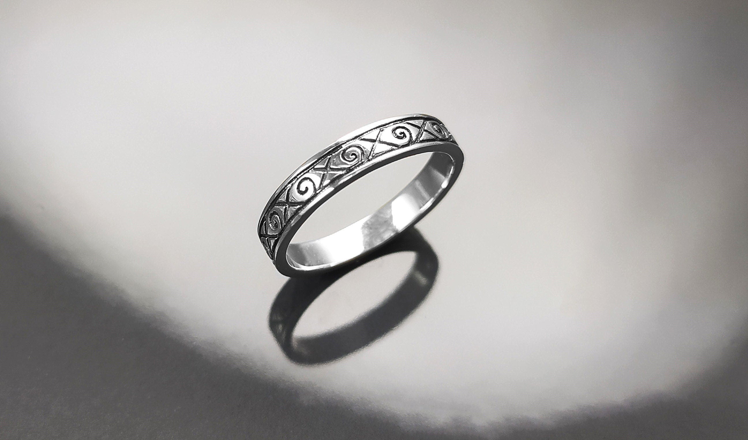 Viking Ring, Sterling Silver Unisex Ring, Original Norse Promise Ring, Alternative Wedding Jewelry, Mixt Tribal Band, Celtic Crossed Ring