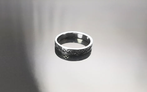 Viking Ring, Sterling Silver Unisex Ring, Original Norse Promise Ring, Alternative Wedding Jewelry, Mixt Tribal Band, Celtic Crossed Ring