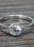 Minimalist Engagement Ring 925 Sterling Silver Solitaire 1 Carat Diamond Simulant CZ Travel Ring