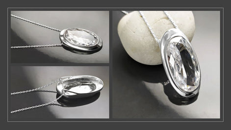 Dangle Earrings, sterling silver jewelry, big Clear cz stone, white diamond color, statement Oval Lever back Hook Earrings, women gift