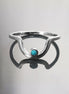 Turquoise Arch Ring, Sterling Silver, Tiny domed round stone, Half Moon, Sunrise Symbol, Moon Ring, Arc Ring, Modern Minimalist jewelry