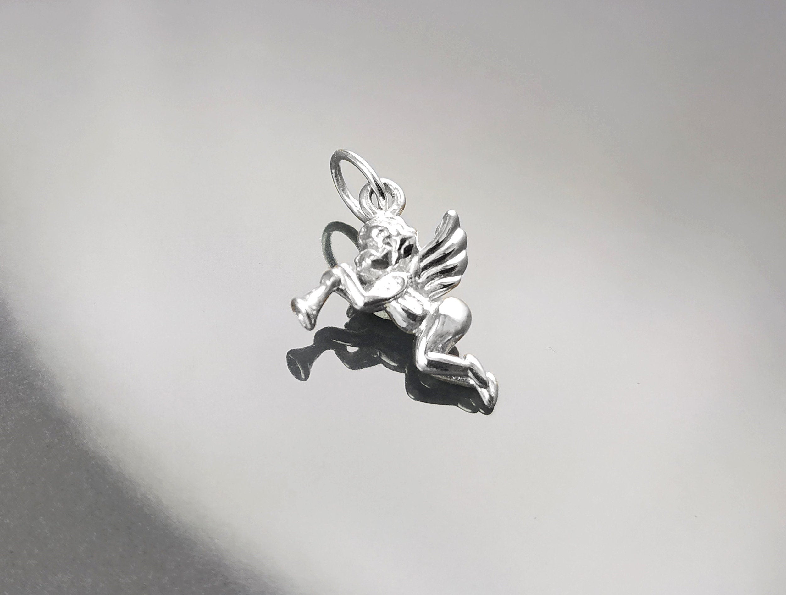 Angel Pendant Necklace, Cupidon Angel, Sterling Silver 925, Jewelry, cute purity kindness protection spirituality heaven divine wing