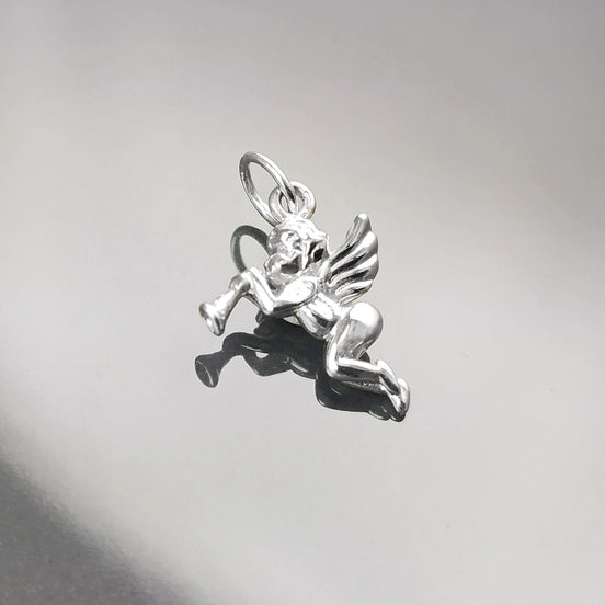 Angel Pendant Necklace, Cupidon Angel, Sterling Silver 925, Jewelry, cute purity kindness protection spirituality heaven divine wing