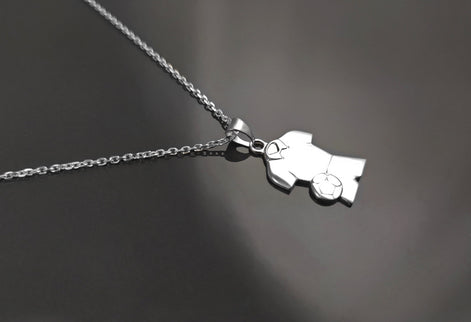 Football Shirt Pendant, Sterling Silver, Soccer fan jersey Jewelry, footballer Necklace, gift for football player, fan, lover, fanatic