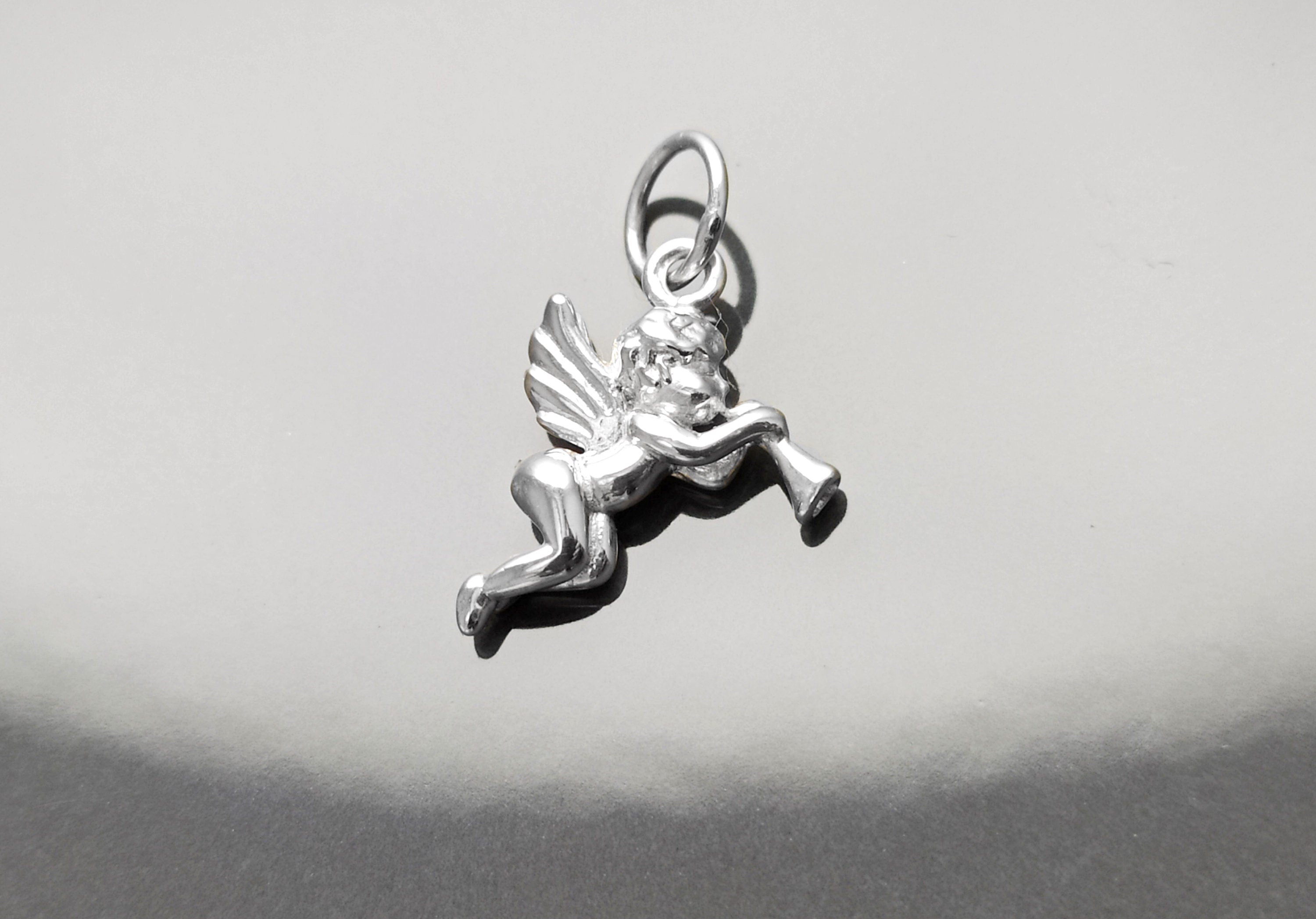 Angel Pendant Necklace, Cupidon Angel, Sterling Silver 925, Jewelry, cute purity kindness protection spirituality heaven divine wing