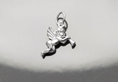 Angel Pendant Necklace, Cupidon Angel, Sterling Silver 925, Jewelry, cute purity kindness protection spirituality heaven divine wing