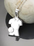 Football Shirt Pendant, Sterling Silver, Soccer fan jersey Jewelry, footballer Necklace, gift for football player, fan, lover, fanatic