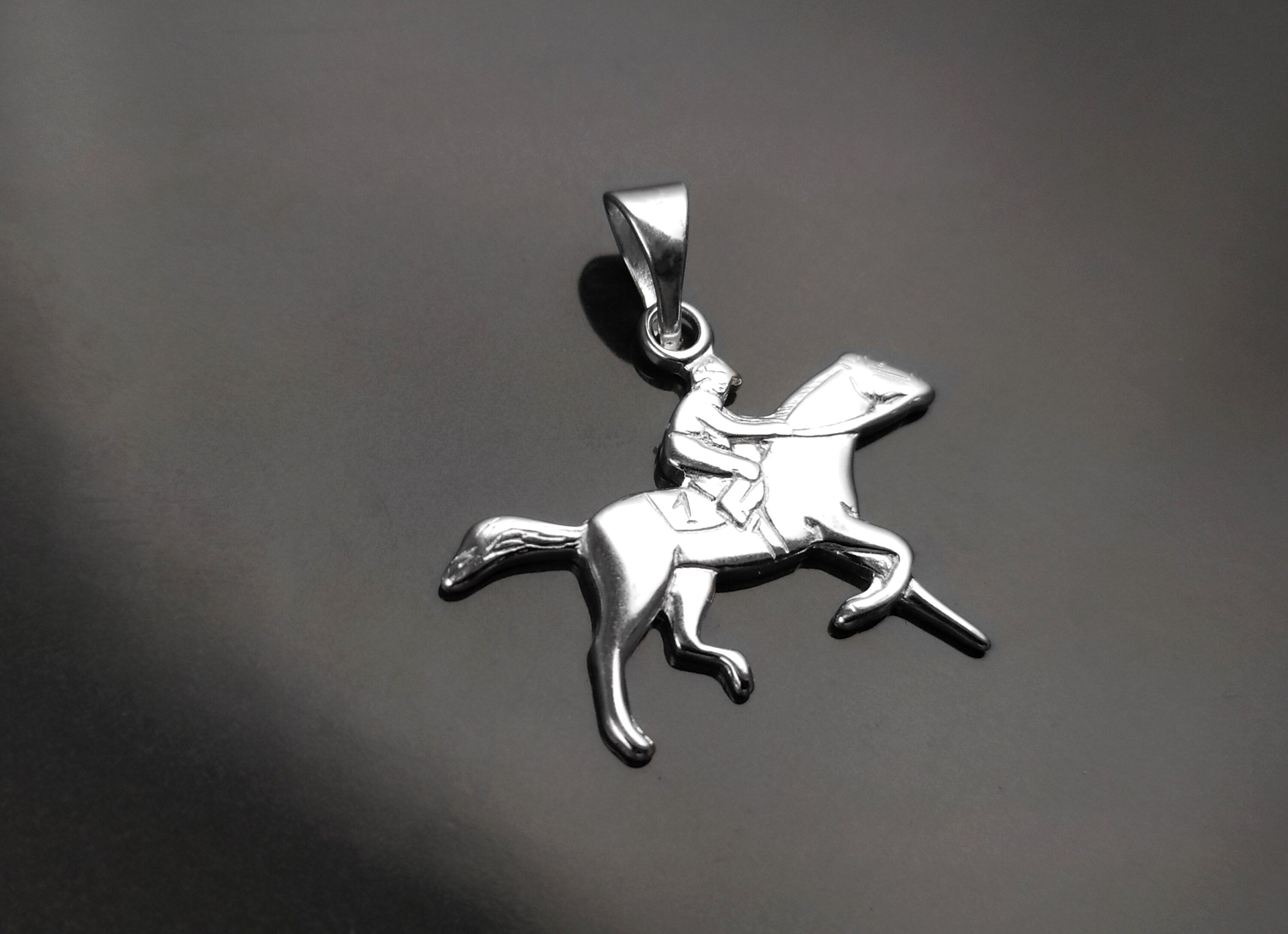 Galloping horse pendant, sterling silver, wild horse gallop, equine gift, equestrian rider jewelry, riding animal necklace, cowboy jewelry