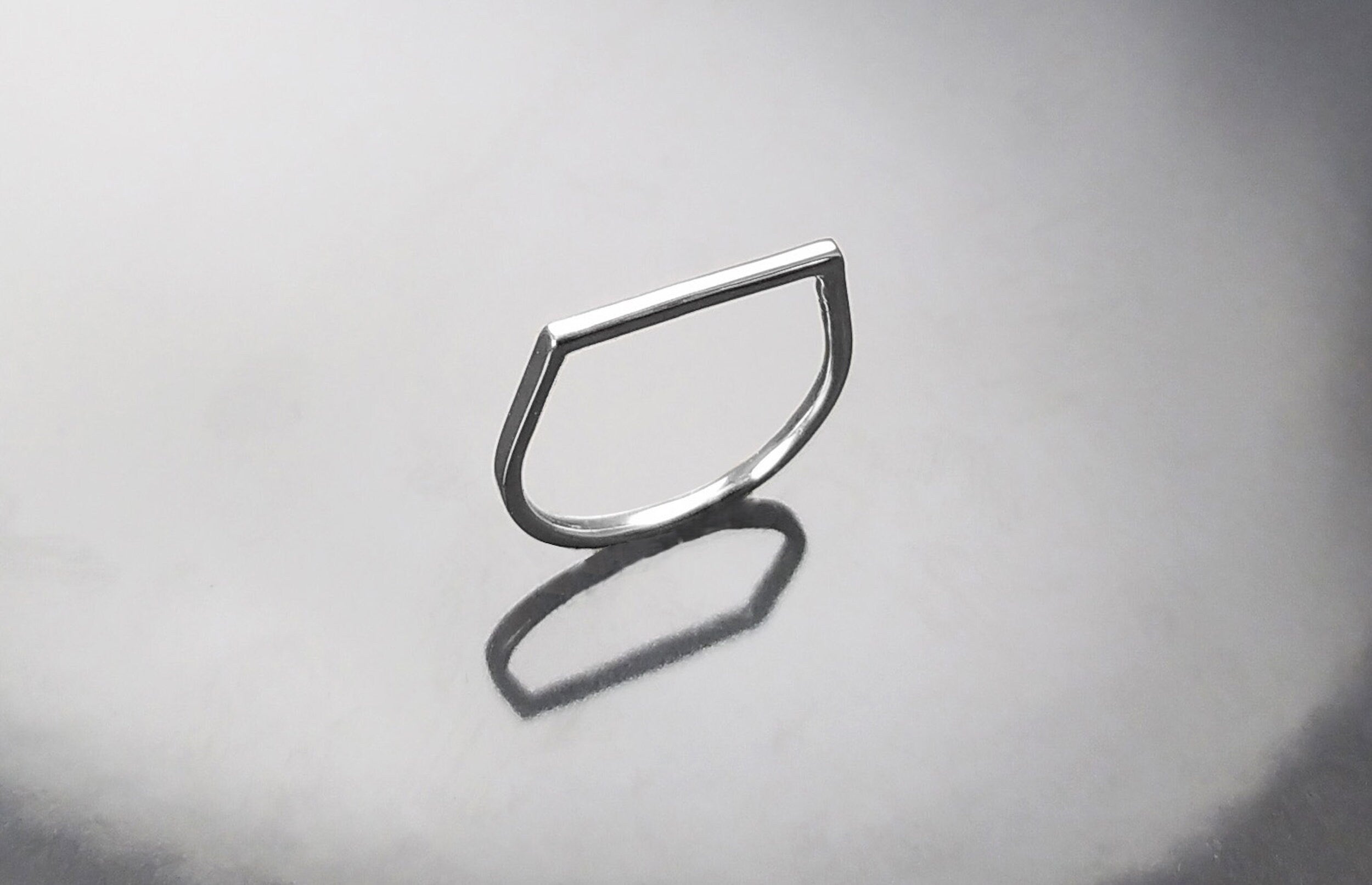 Barre band ring, sterling silver, Minimalist Ring, Thin Silver Ring, Horizontal Bar Ring, Dainty Modern Ring, Minimal Geometric Jewelry
