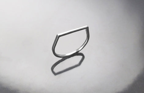 Barre band ring, sterling silver, Minimalist Ring, Thin Silver Ring, Horizontal Bar Ring, Dainty Modern Ring, Minimal Geometric Jewelry
