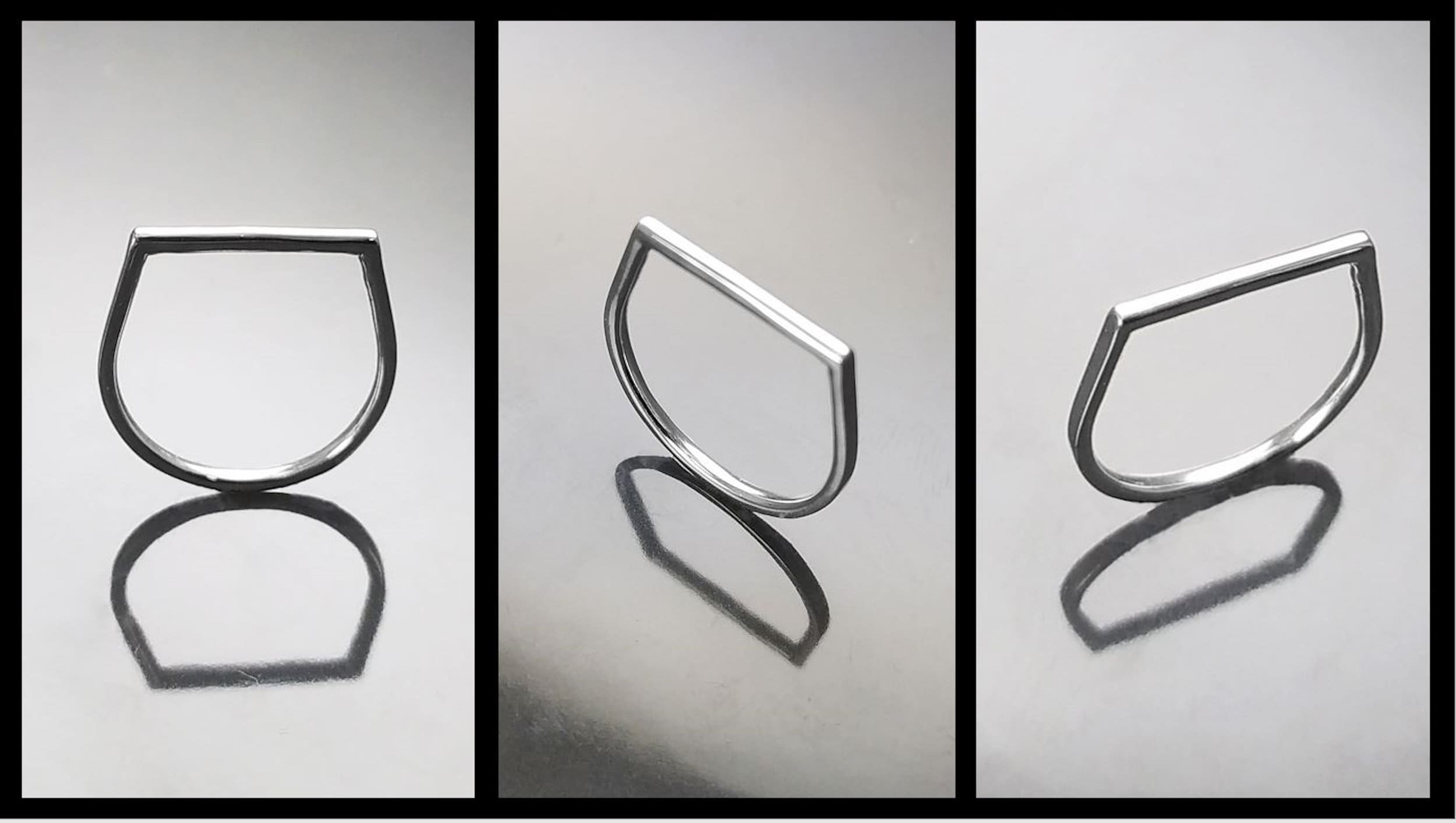 Barre band ring, sterling silver, Minimalist Ring, Thin Silver Ring, Horizontal Bar Ring, Dainty Modern Ring, Minimal Geometric Jewelry