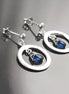 Blue Stone Earrings, sterling silver, Teardrop Blue Berry grape stones bunch Earrings, dark blueberries color, modern chain jewelry