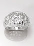 Daisy Flower Ring, Sterling Silver, Daisies Country Flowers Filigree Ring, Blossom Floral, Spring Summer Bloom Ring, Nature Jewelry