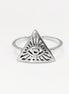 Eye Ring, Sterling Silver, All Seeing Omniscient Eye Jewelry, Eye of God, Tarot Ring, Eye of Providence, Magic Witch Amulet Protection