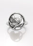 Bird Ring Sterling Silver, Small Silver Ring, Nightingale Bird Ring, Handmade Nature Jewelry