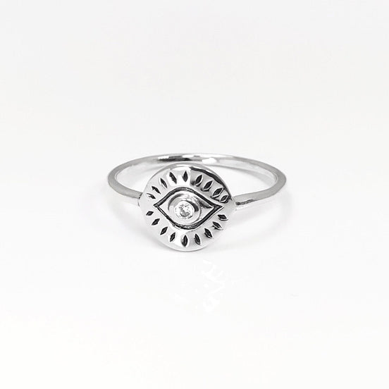 Third Eye Ring, Sterling Silver, Evil Eye Ring, Witch Ring, Evil Eye Jewelry, Witchy Ring, Chakra Open Eye Protection Amulet, Tarot Ring