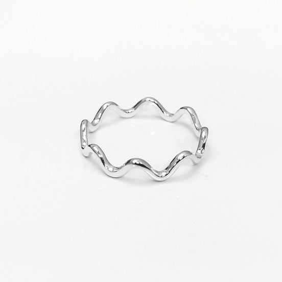 Wave Band Ring, Sterling Silver, Twisted Wavy Band, Waves ring, Wave Band Ring, Beat Ring, Twisty Ring, Undulating ring, Stackable Ring