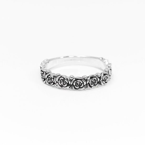 Rose Crown Ring, Sterling Silver, Romantic Rose Flower, Engagement Ring, Handmade Rosebud Ring, Promise Jewelry, Valentine's Day Gifts