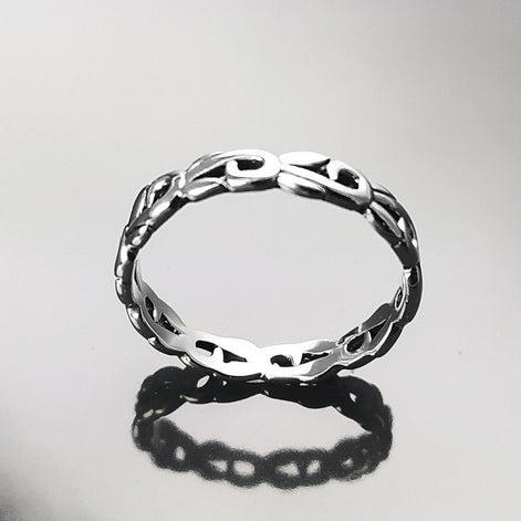 Hipster Band Ring, Sterling Silver, Bohemian Pirate Band, Unisex Jewelry, Hipster Promise Band, Gypsy Hollowed Ring, Gothic Engraved Band