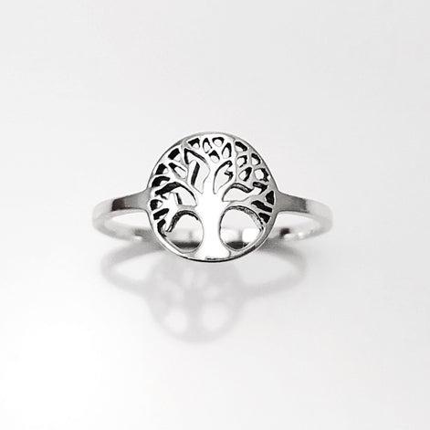 Tree Of Life Ring, Engraved Tree Ring in Sterling Silver, Bridesmaid Gift, Lace Ring, Stackable Ring, Midi Ring, Filigree Ring, Popular Ring