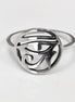 Sterling Silver Eye of Horus Ring, Ancient Egyptian Talisman Jewelry