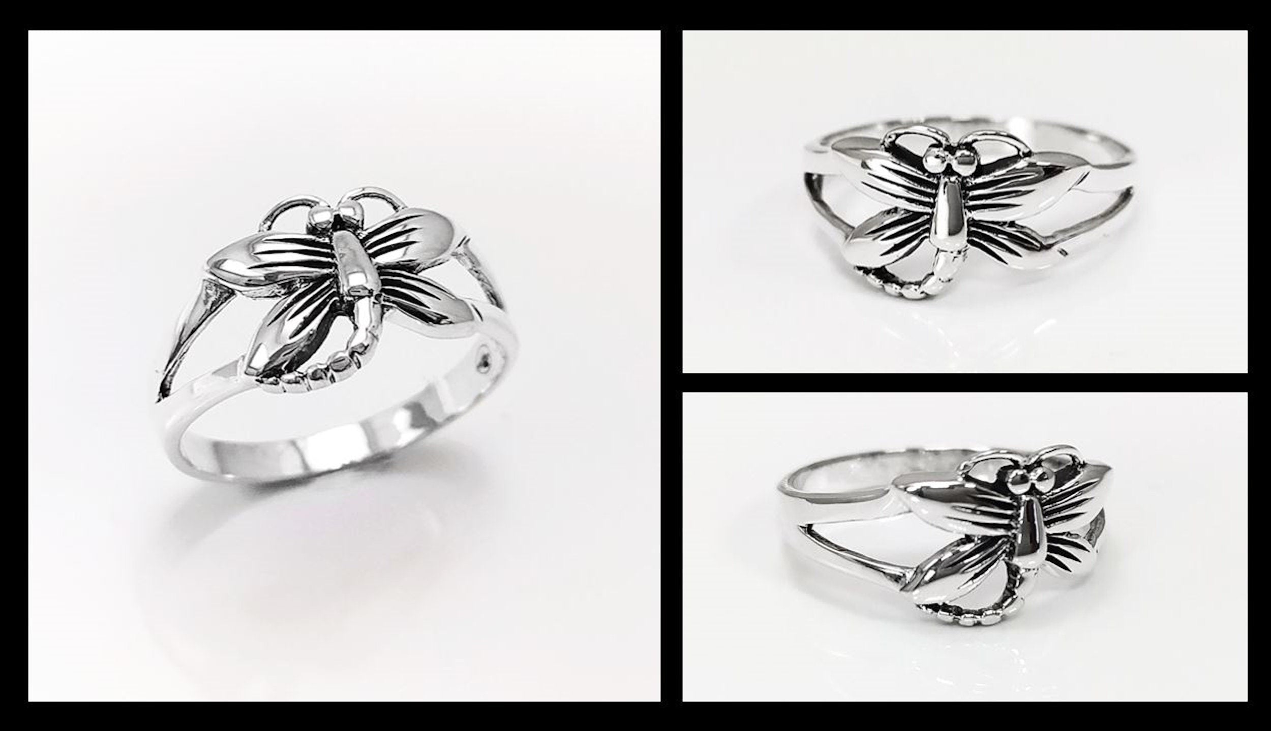 Dragonfly Ring, Sterling Silver, Boho Ring, Damselfly Ring, Flying Insect Ring, Nature Jewelry, Bugs Ring, Garden Bug ring, Dainty Jewelry
