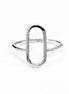 Modern Open Ring, Sterling Silver Ring, Ring Flat Hollow Oval, Small Everyday Ring, Modern Jewelry, Minimalist Ring, Asymmetric Wearing Ring