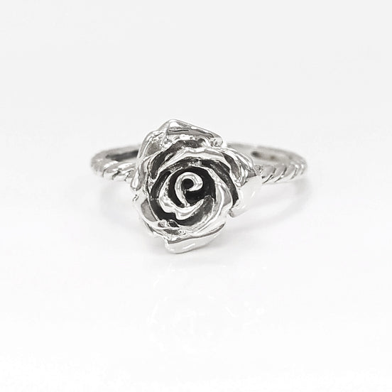 Rose Blossom Ring, Sterling Silver, Romantic Rose Flower, Engagement Ring, Handmade Rosebud Ring, Promise Jewelry, Valentine's Day Gifts