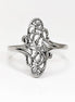 Oval Filigree Ring, Sterling Silver, Vintage Style, Intricate Lace, Small Oval Form, Victorian Ring, Dainty Filigree Ring, Popular ring,Gift