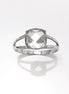 Square Solitaire Ring Sterling Silver