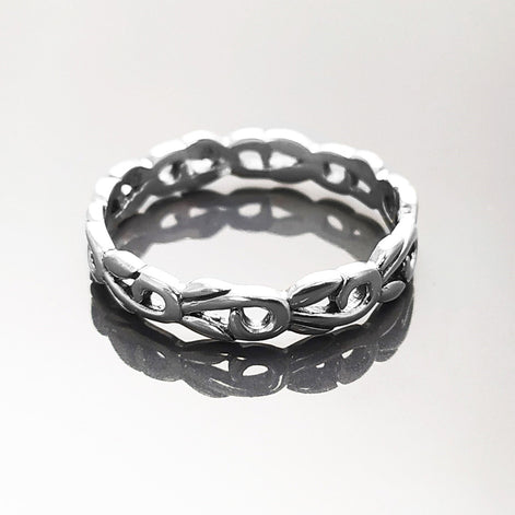 Hipster Band Ring, Sterling Silver, Bohemian Pirate Band, Unisex Jewelry, Hipster Promise Band, Gypsy Hollowed Ring, Gothic Engraved Band
