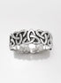 Sterling Silver Triquetra Ring, Norse Viking Celtic Knot Band
