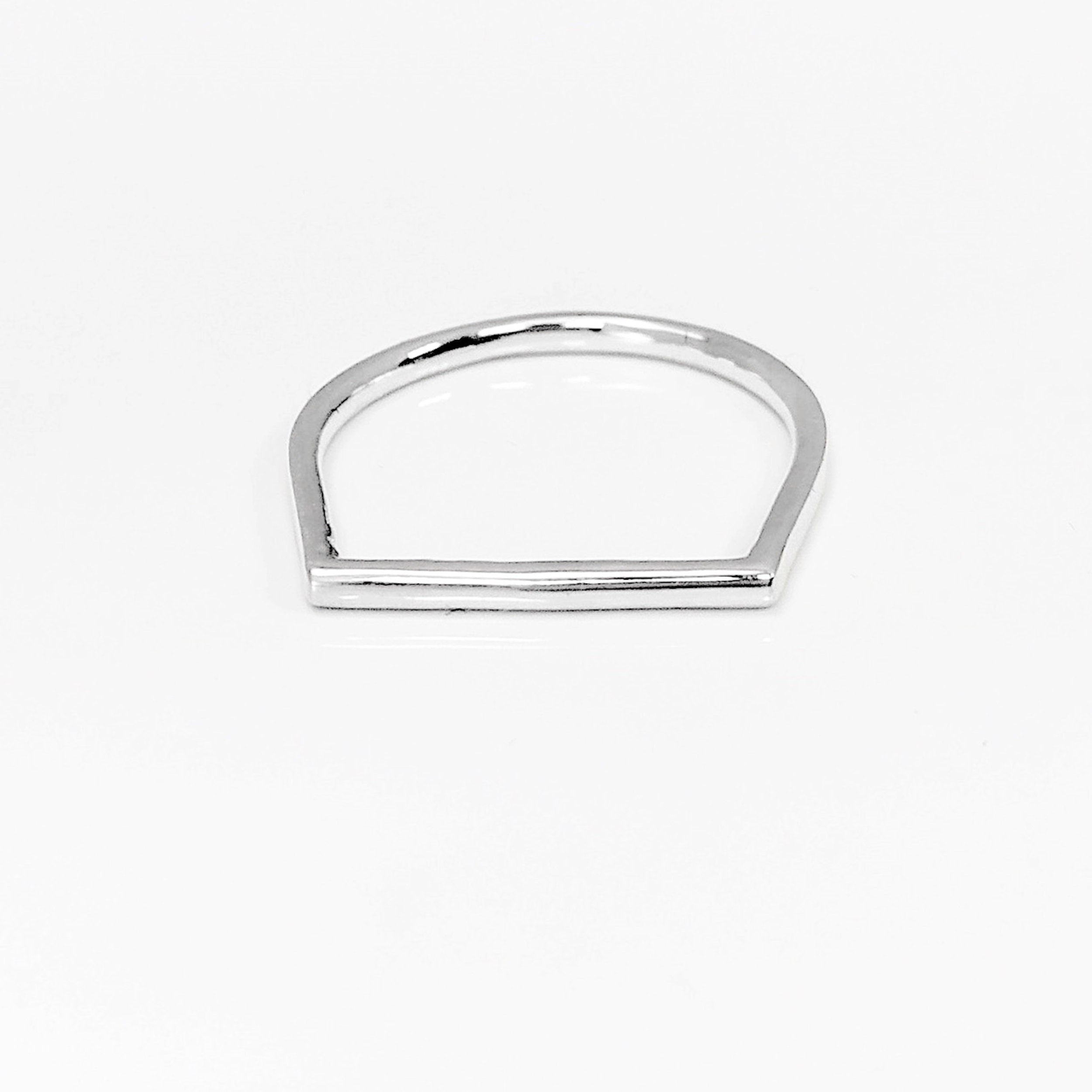 Barre band ring, sterling silver, Minimalist Ring, Thin Silver Ring, Horizontal Bar Ring, Dainty Modern Ring, Minimal Geometric Jewelry